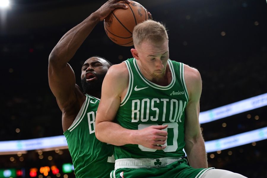 Sam Hauser drills nine treys, leads Celtics past Jazz